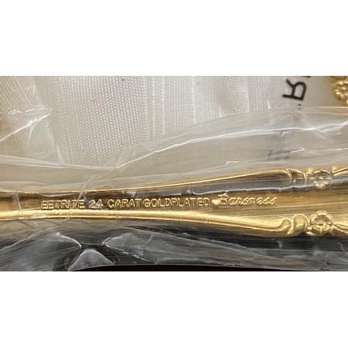 5 - Eetrite 24ct Gold Plated Tea/Cake Spoons Set