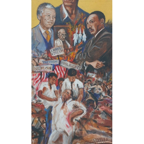 264 - USA Large Civil Rights Artwork (74 x 175cm)