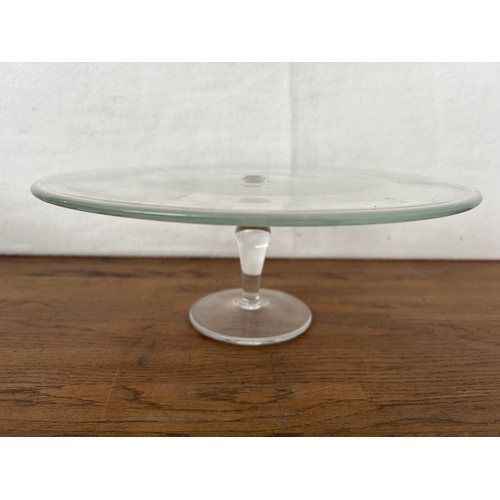 492 - Assorted Glassware Incl. x9 Carlsberg Glasses and Cake Stand