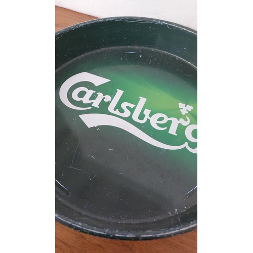 400 - Vintage Carlsberg Metal Serving Tray (35cm Diameter)