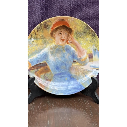 251 - Pierre August Renoir 1841-1919 Crown Staffordshire Wall Handing Plate Marked 'Dance at Bougival' Tog... 