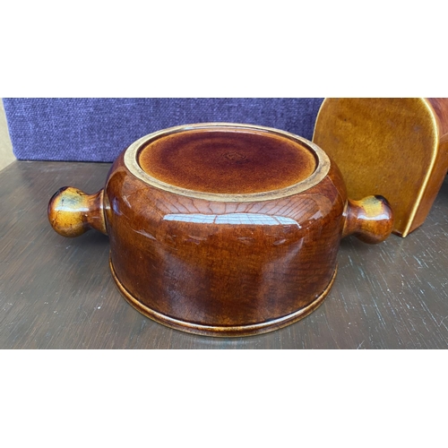 108 - Collection of Retro Wattisfield Ware Pottery Incl. Heavy Large Pottery Crock, Wall Hanging Salt Pig ... 