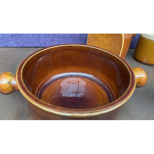 108 - Collection of Retro Wattisfield Ware Pottery Incl. Heavy Large Pottery Crock, Wall Hanging Salt Pig ... 