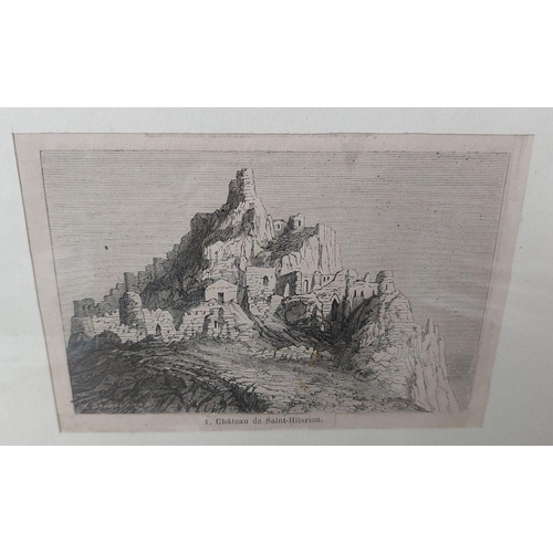 134 - Antique 1897 Cyprus Gravure 'Saint Hilarion Castle' (26.5 x 20.5cm)