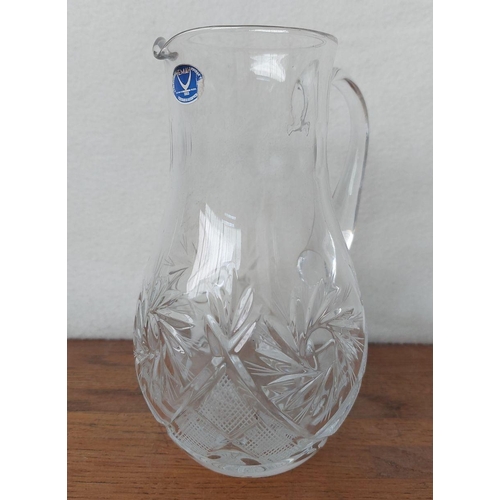 153 - Whisky Crystal Decanter from 1970s & Crystal Jug/Pitcher (Stopper Chipped)