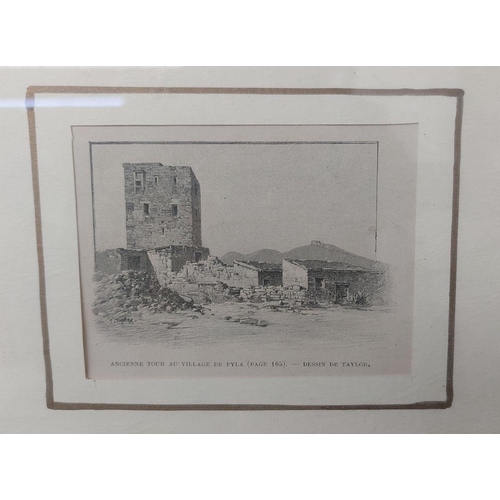 166 - Antique 1897 Cyprus Gravure 'Ancient Village of Pyla' (28.5 x 24cm)