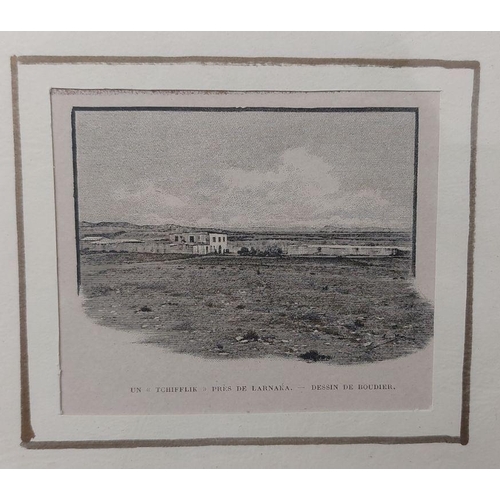 167 - Antique 1897 Cyprus Gravure 'Tenifflik at Larnaka' (28.5 x 24cm)