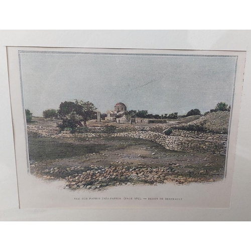 168 - Antique 1897 Cyprus Gravure Paphos (32 x 27.5cm)