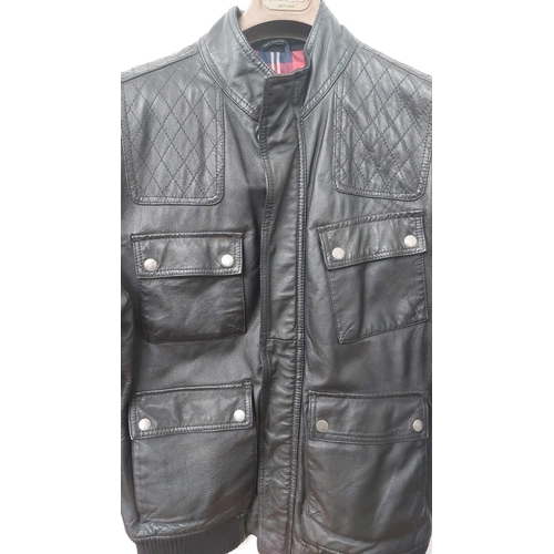 270 - Bench Designer Heavy Leather Jacket Size L