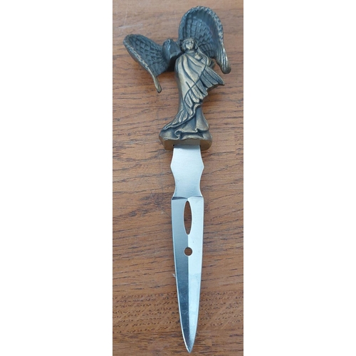 291 - Decorative Angel Figurine Paper Knife on Display Stand