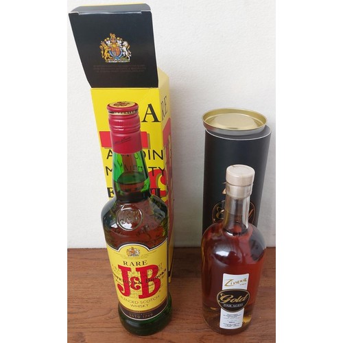 93 - J & B Rare 700ml Whisky and Loel Gold Oak Aged Zivania 500ml