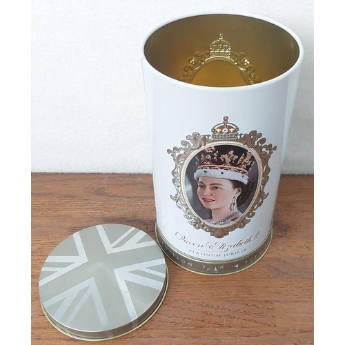 322 - Ahmad Queen Elizabeth Jubilee Earl Grey Music Playing Tin Box (Empty) with Images of Queen Elizabeth