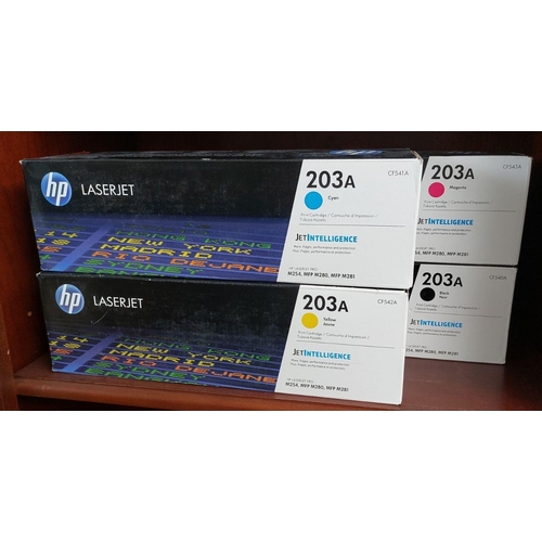 121 - x4 HP LaserJet Cartridges 203A - Code N/A