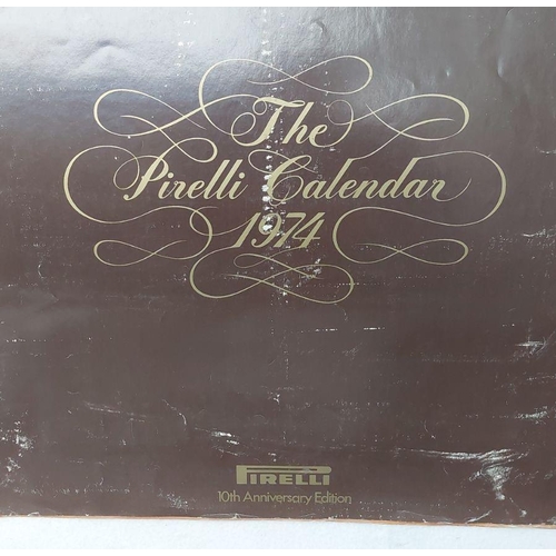 160 - Vintage 1974 10th Year Anniversary Pirelli Calendar (45 x 79cm)