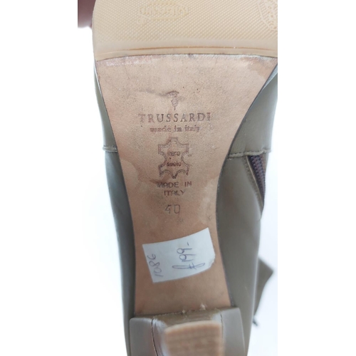 337 - Pair of Trussardi Leather Boots Size 40 (Unused)