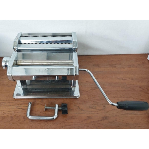 396 - Stainless Steel Pasta Maker, Dips Dish Together with x2 Bottles of Wine