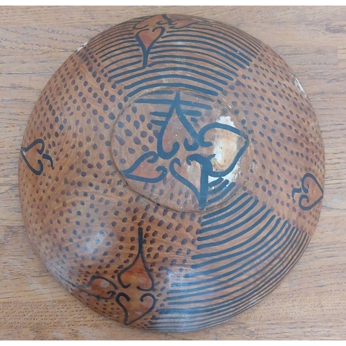 439 - Wooden African Bowl on 3-Legged Stand