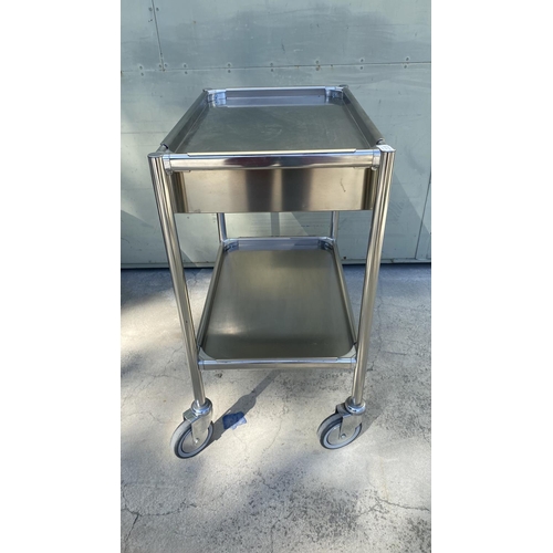 13 - Stainless Steel Rolling Trolley for Cleaning Hospitals/Laboratories/Medical Cart Made in Italy (Exce... 