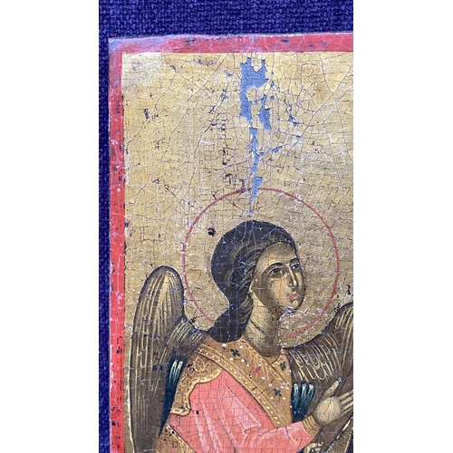 165 - Outstanding Greek Late 18th – Early 19th Century Icon in the Traditional Style. Egg Tempera and Gold... 