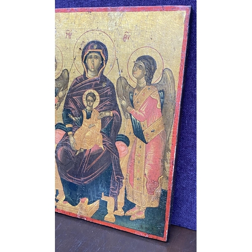 165 - Outstanding Greek Late 18th – Early 19th Century Icon in the Traditional Style. Egg Tempera and Gold... 