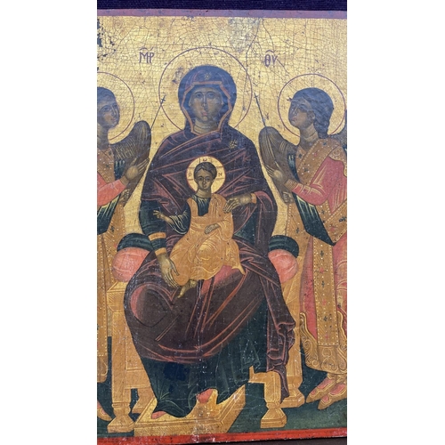 165 - Outstanding Greek Late 18th – Early 19th Century Icon in the Traditional Style. Egg Tempera and Gold... 