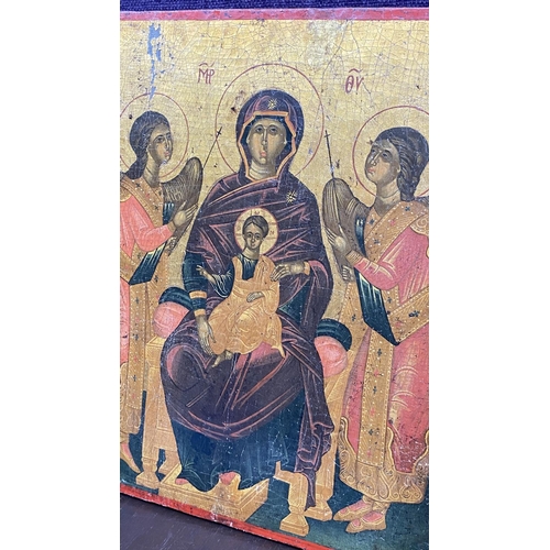 165 - Outstanding Greek Late 18th – Early 19th Century Icon in the Traditional Style. Egg Tempera and Gold... 