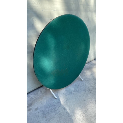 304 - Round Green Folding Card Table (120cm Diameter)