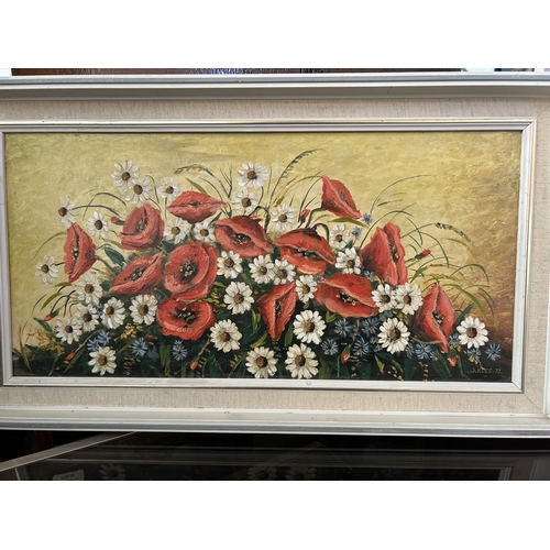 225 - Large Vintage Still Life Oil Painting Signed and Dated 1973 (70 x 40cm)