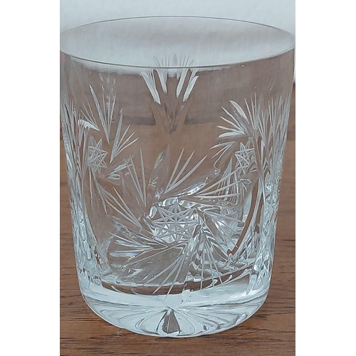 228 - Set of 6 Whisky Crystal Glasses (A/F)