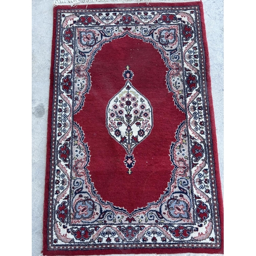 469 - Antique Handmade Persian Carpet (100 x 65cm)