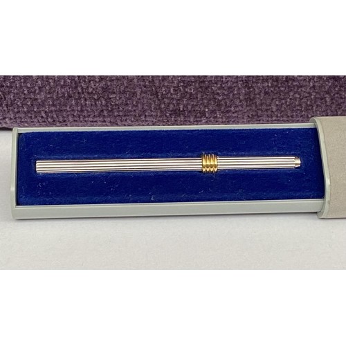 61 - Christian Dior Vintage Ballpoint Pen Silver and Gold Unique Design from the 1970s. Made in Switzerla... 