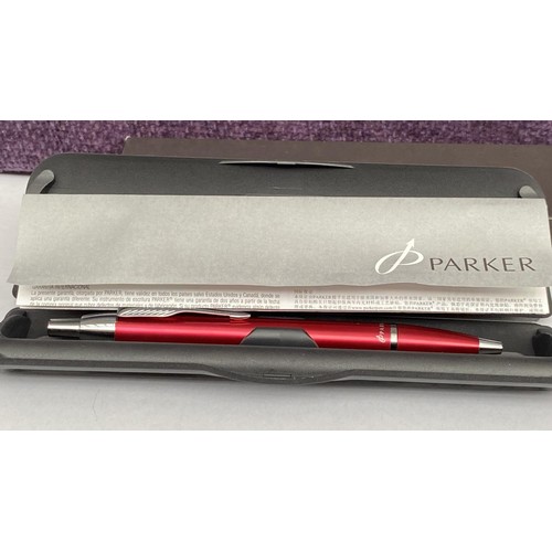 63 - Parker Red Ballpoint Pen