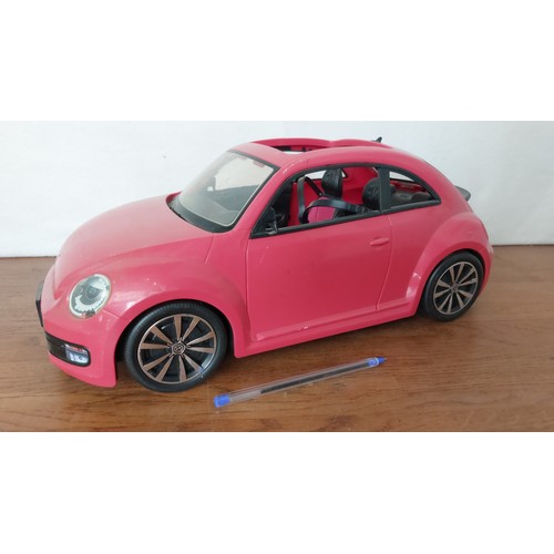 456 - Barbie Pink VW Beetle Car with Black Interior