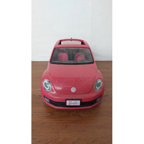 456 - Barbie Pink VW Beetle Car with Black Interior