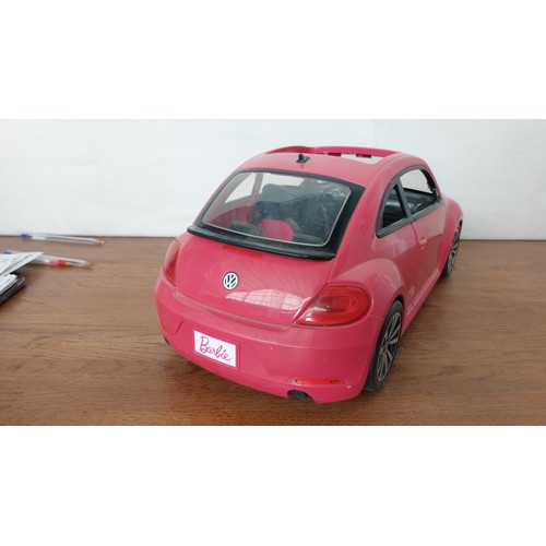 456 - Barbie Pink VW Beetle Car with Black Interior