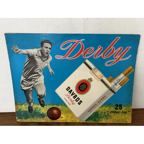 derby cigarette Davros Derby Vintage Cigarette Carton Advert (46 x 34cm)