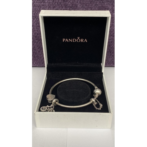 9 - Genuine Pandora Limited Edition Sterling Silver Ale 'One In A Million' Chain Bangle