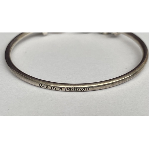 9 - Genuine Pandora Limited Edition Sterling Silver Ale 'One In A Million' Chain Bangle