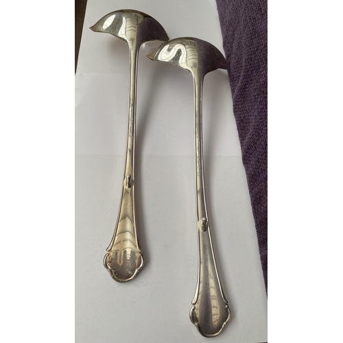 20 - x2 Vintage Sheffield Silver Plated Bouillon Ladles - Code N/A Unused