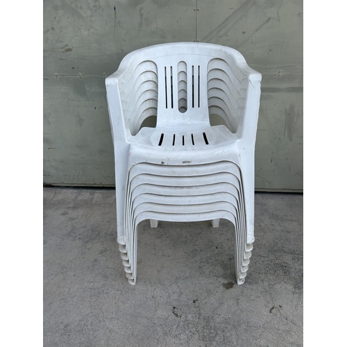 30 - x7 Scab Poltrona Italian Plastic Garden Stacking Chairs - Code N/A