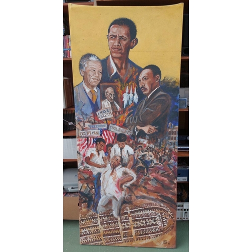 477 - USA Large Civil Rights Artwork (74 x 175cm)