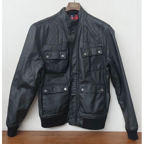 479 - Bench Designer Heavy Leather Jacket Size L