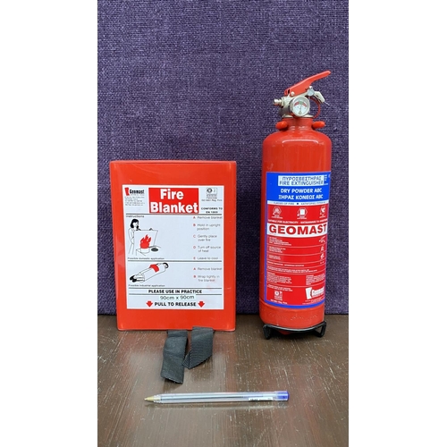 506 - Geomast Fire Extinguisher ABC Dry Powder Together with Geomast Fire Blanket (Unused)