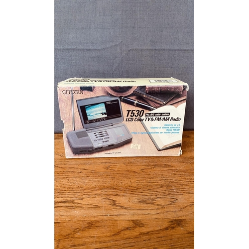 Collector's Citizen T530 Battery Operated Portable LCD Color TV