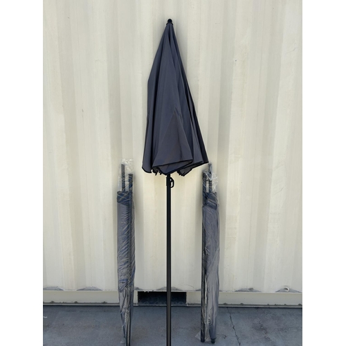 x3 Charcoal Color Garden/Beach Umbrellas (Unused)
