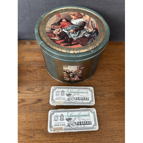 Collection of 6 Vintage Metal Tin Boxes