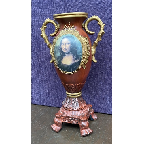 10 - Early 20th Century Decorative Vase Featuring Depiction of Mona Lisa (50cm H.)