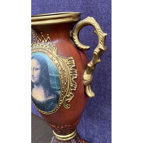 10 - Early 20th Century Decorative Vase Featuring Depiction of Mona Lisa (50cm H.)