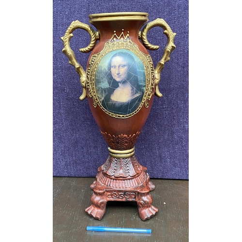 10 - Early 20th Century Decorative Vase Featuring Depiction of Mona Lisa (50cm H.)