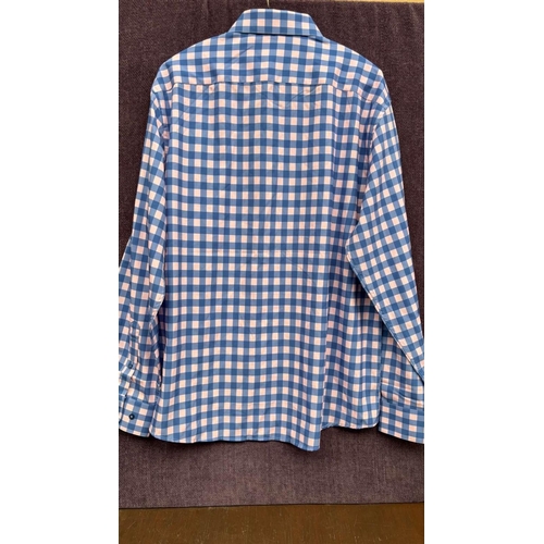 Nautica Performance Super Shirt Slim Fit Blue & Pink Modern Men's XL Dress  Shirt (Unused)